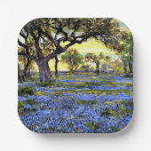 Alter lebender Eichenbaum und Bluebells Pappteller (Vorderseite)