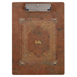 Alter Lederlook (anpassbar) Klemmbrett