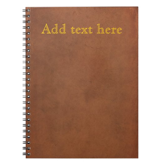 Alter lederner Bucheinband, addieren Ihren eigenen Notizblock (Vorderseite)