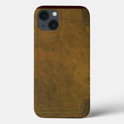 alter lederner Bucheinband Case-Mate iPhone Hülle (Rückseite)