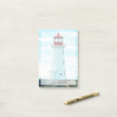 Alter Leuchtturm, blauer Ozean, See, nautisch Post-it Klebezettel (Auf Schreibtisch)