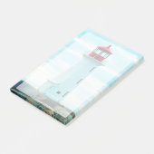 Alter Leuchtturm, blauer Ozean, See, nautisch Post-it Klebezettel (angewinkelt)
