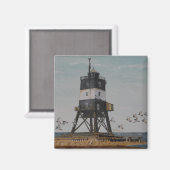 Alter Leuchtturm Voslap Magnet (Vorderseite/Rückseite)