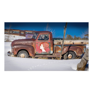 Alter Lieferwagen Truck Leadville Colorado Fotodruck