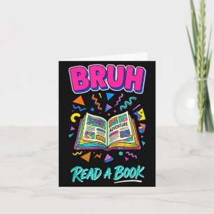 Alter lies ein Buch lustig lesen Bücherwurm Retro  Karte