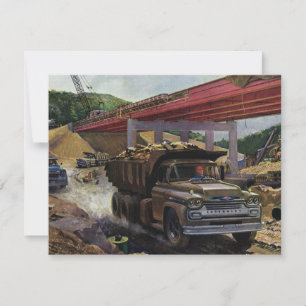 Alter LKW auf einer Baustelle