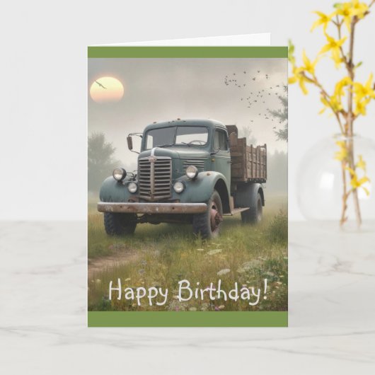 Alter LKW Karte (Gelbe Blume)