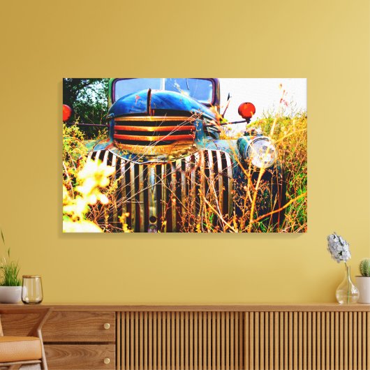 Alter LKW Leinwanddruck (Insitu (Wohnzimmer))