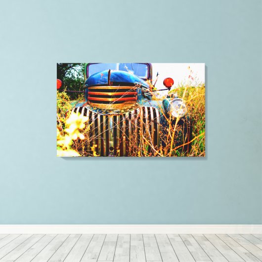 Alter LKW Leinwanddruck (Insitu (Holzboden))