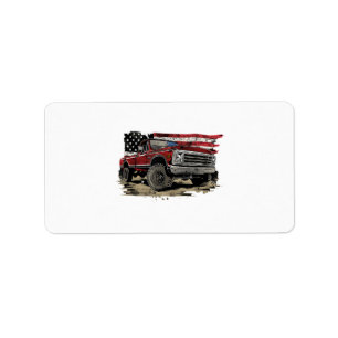 Alter LKW-Lieferwagen, Vintag Adressaufkleber