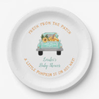 Alter LKW mit Pumpkin Fall Kinderdusche