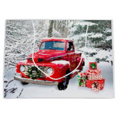 Alter LKW-Urlaub Große Geschenktüte (Vorderseite)