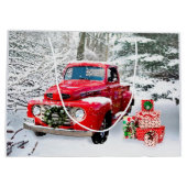 Alter LKW-Urlaub Große Geschenktüte (Rückseite)