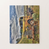 Alter LKW verlassen auf dem Gebiet Puzzle (Vertikal)