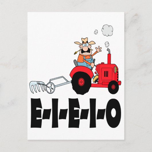 alter Macdonald eio Cartoon Postkarte (Vorderseite)