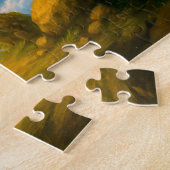 Alter Magier, der die vier Elemente im Öl beherrsc Puzzle (Seite)