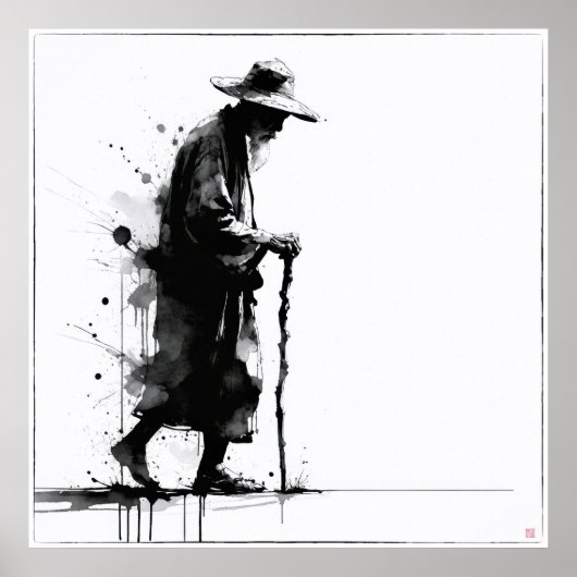 Alter Mann - Archivdruck Poster (Vorne)
