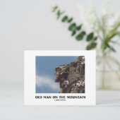 Alter Mann auf dem Berg (optische Illusion) Postkarte (Stehend Vorderseite)
