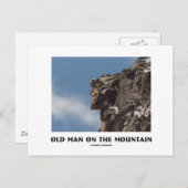 Alter Mann auf dem Berg (optische Illusion) Postkarte (Vorne/Hinten)