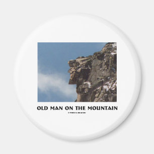 Alter Mann auf dem Berg (optische Täuschung) Magnet