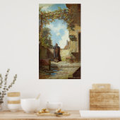 Alter Mann auf der Terrasse Poster (Küche)