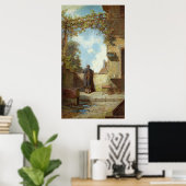 Alter Mann auf der Terrasse Poster (Heimbüro)