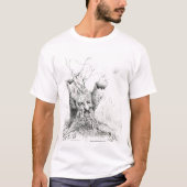 "Alter Mann-Baum-Geist" Graphit T-Shirt (Vorderseite)
