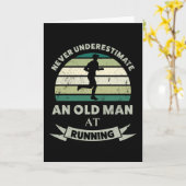 Alter Mann bei Running Funny Runner Vater Geschenk Karte (Gelbe Blume)