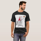 Alter Mann beim Angeln T-Shirt (Vorne ganz)