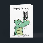 Alter Mann Croc Geburtstagskarte Karte<br><div class="desc">Swamp's zahnlos und immer älter werdende Old Man Croc zeigt sein furchtbares Set der Zähne. Gut zum Geburtstag Vaters. Weitere Cartoon unter www.swamp.com.au</div>