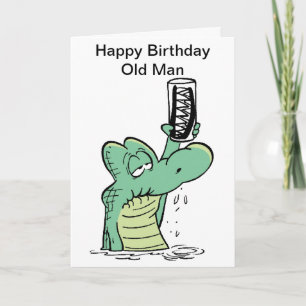 Alter Mann Croc Geburtstagskarte Karte
