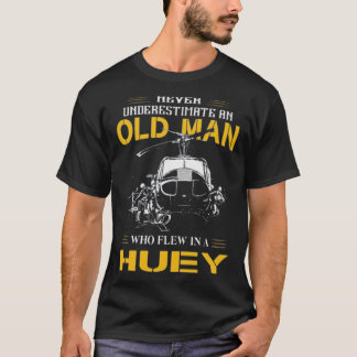 Alter Mann, der Huey flog T-Shirt