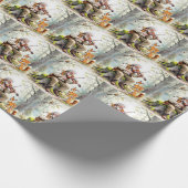 Alter Mann, der im Wald eine Geige spielt Geschenkpapier (Ecke)