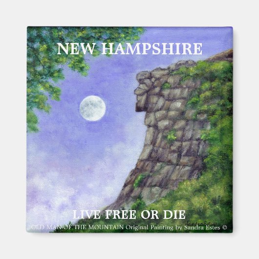 ALTER MANN DES BERGES New Hampshire Art Magnet 2 (Vorne)