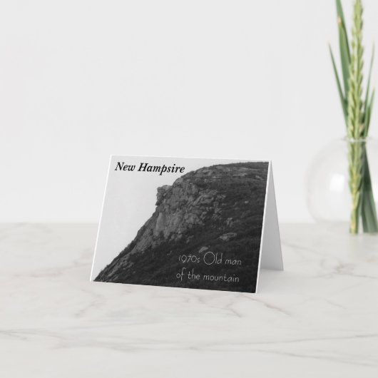 Alter Mann des Berges New Hampshire Karte (Vorderseite)