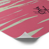 Alter Mann durch die Sonnenuntergangsmalerei Poster (Ecke)