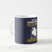 Alter Mann - ein Schlagzeuger Kaffeetasse (Vorderseite Links)