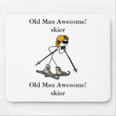 Alter Mann fantastisch! Skifahrer Mousepad (Vorne)
