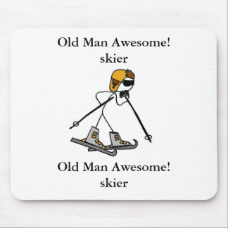 Alter Mann fantastisch! Skifahrer Mousepad