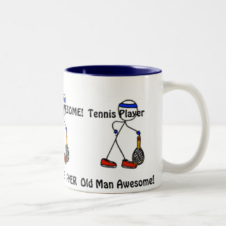 Alter Mann fantastisch! Tennis-Spieler Zweifarbige Tasse