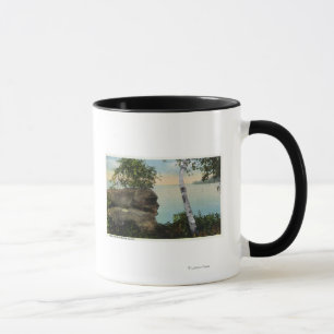 Alter Mann-Felsformation der Eagle-Insel-Ansicht Tasse