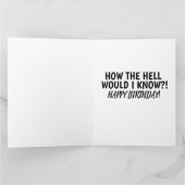 ALTER MANN GEBURTSTAG GEHEIM JUGENDGrußkarte Karte (Innenseite)