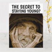 ALTER MANN GEBURTSTAG GEHEIM JUGENDGrußkarte Karte (Gelbe Blume)