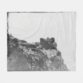 Alter Mann im Berg-Blanket Fleecedecke (Vorderseite (Horizontal))