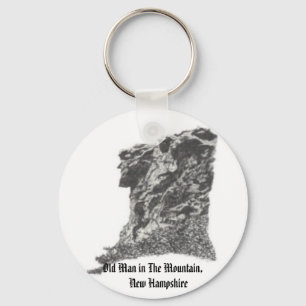 Alter Mann im Berg, der Stift-Skizze NH-Künstlers Schlüsselanhänger