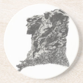 Alter Mann im Berg, NH-Skizze-Untersetzer Sandstein Untersetzer