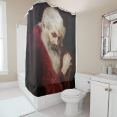 Alter Mann in einem Roten Coat (Weihnachtsmann) (W Duschvorhang (Beispiel)