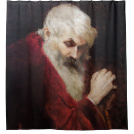 Alter Mann in einem Roten Coat (Weihnachtsmann) (W Duschvorhang