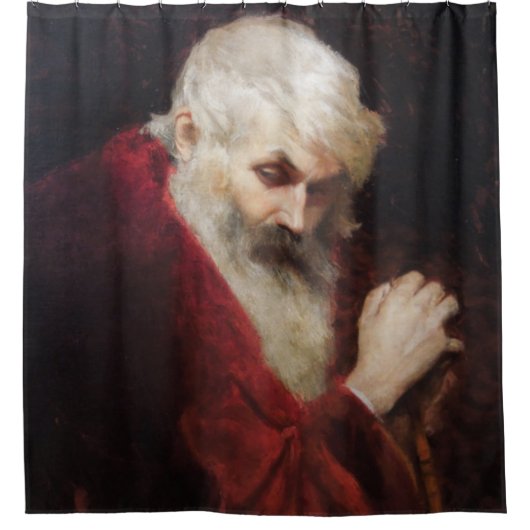 Alter Mann in einem Roten Coat (Weihnachtsmann) (W Duschvorhang (Vorderseite)