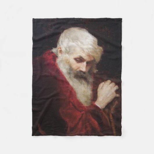 Alter Mann in einem Roten Coat (Weihnachtsmann) (W Fleecedecke (Vorderseite)